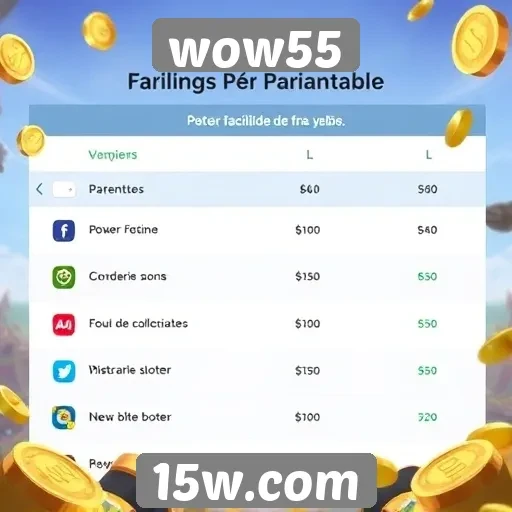 Facilidades de pagamento oferecidas pelo wow55