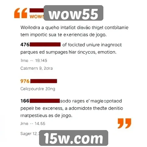 Feedback dos usuários sobre o wow55